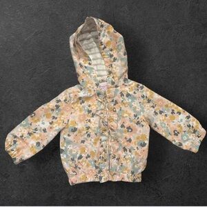 TOMMY BAHAMA EUC GIRLS FLORAL PINK BLUE JACKET COAT SPRING JACKETS TOP SZ 12 MTH
